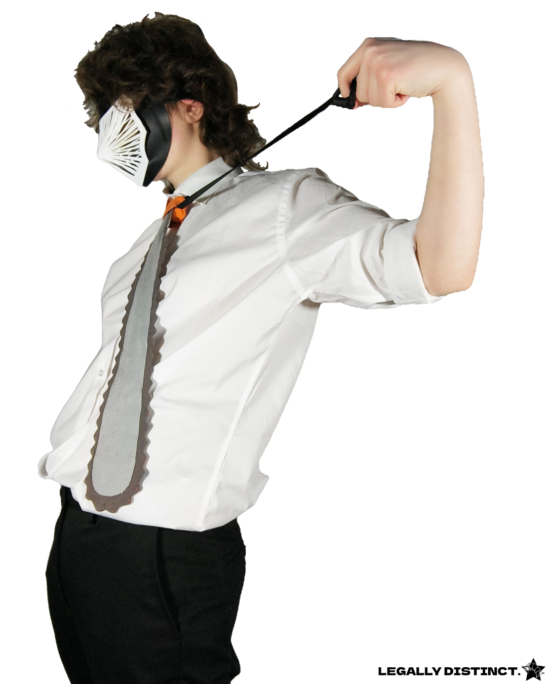 "CHAINSAW HEART" Embroidered Necktie