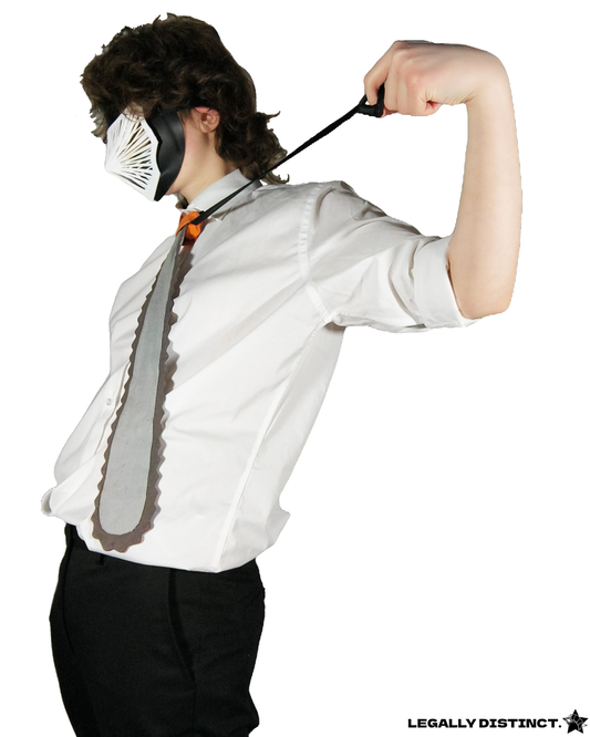 "CHAINSAW HEART" Embroidered Necktie