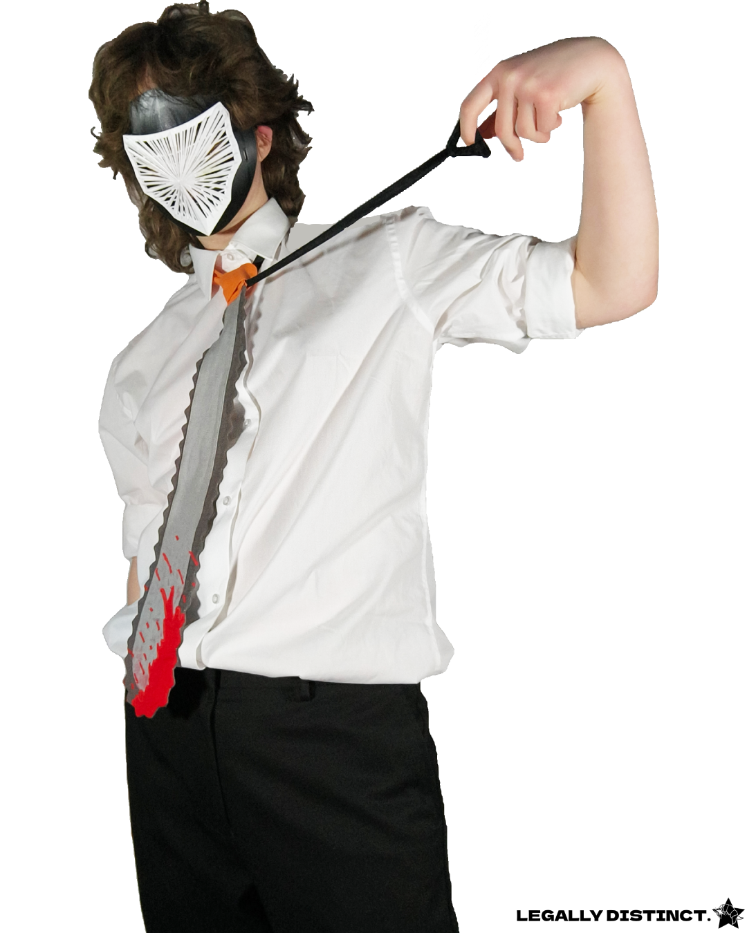 "CHAINSAW HEART" Embroidered Necktie