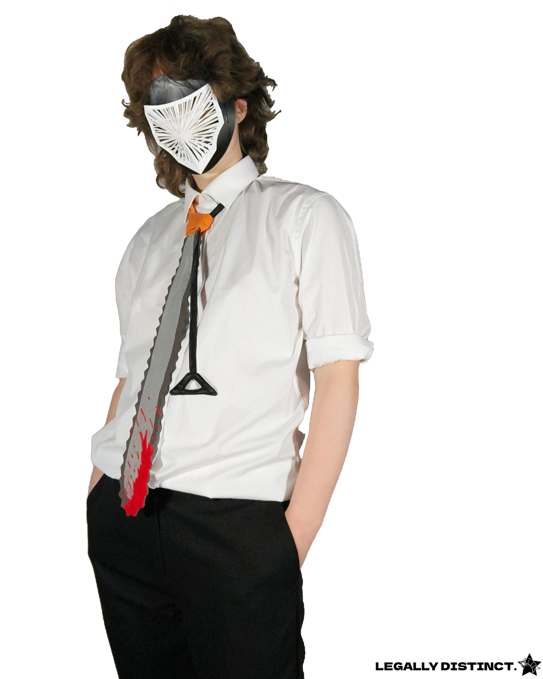 "CHAINSAW HEART" Embroidered Necktie