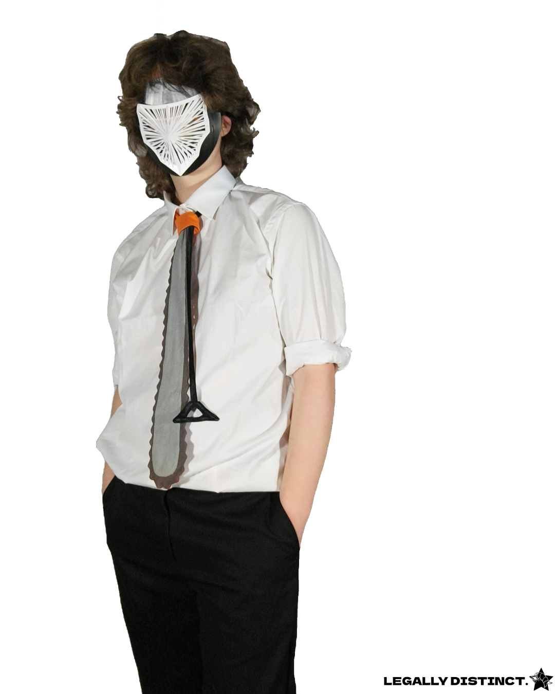 "CHAINSAW HEART" Embroidered Necktie