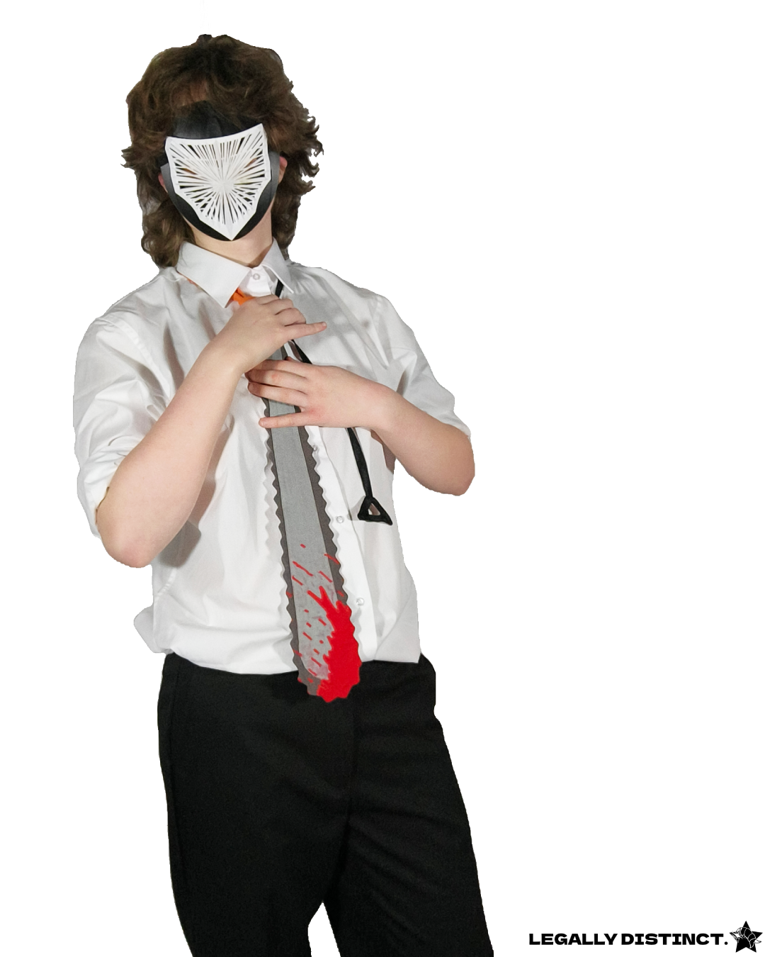 "CHAINSAW HEART" Embroidered Necktie